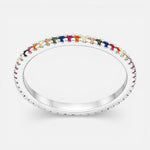 Anillo Cintillo Sin Fin Circones Multicolor