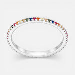 Anillo Cintillo Sin Fin Circones Multicolor