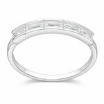 Anillo Cintillo Circones Baguette