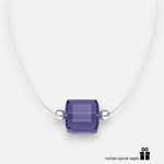 Fantasma Cubo Hecho con Cristal Swarovski® Violeta
