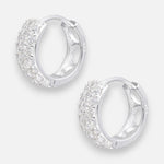 Argolla Huggie Circones Pavé 13 mm