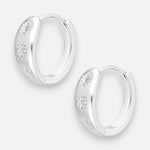 Argolla Huggie Estrellas Circones 14 mm