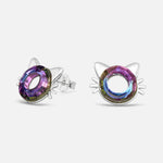 Aro Gato Hecho con Cristal Swarovski® Tornasol