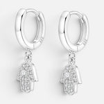 Argolla Huggie Mano de Fátima Circones 11 mm