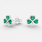 Aro Trébol de Corazones Circones Esmeralda