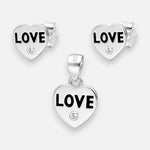 Conjunto Corazón Love Circón