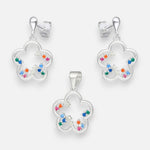 Conjunto Flor Circones Multicolor