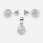 Conjunto Esfera Strass 8 mm