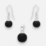 Conjunto Esfera Cristales Negro