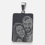 Colgante Placa Rectangular Grande con Fotograbado 30x22 mm