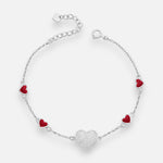Pulsera Corazones Circones Esmaltados