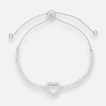 Pulsera Ajustable Corazón Circones Tenis