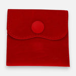 Bolsa Terciopelo con Botón Roja