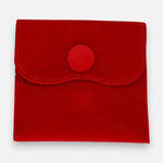 Bolsa Terciopelo con Botón Roja