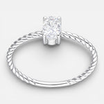 Anillo Entorchado Circón Solitario