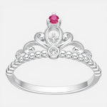 Anillo Corona Circones Rubí
