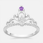 Anillo Corona Circones Amatista