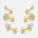 Set Aros Minimalista Flores Lazo Circones