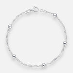 Pulsera Singapur con Esferas
