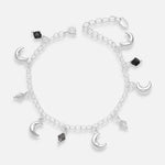 Pulsera Media Luna Cristales Multicolor