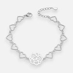 Pulsera Corazones Rosa de Abril