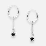 Argolla Varita Estrella Circón Ónix 12 mm