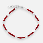 Pulsera Palitos Cristales Rojo