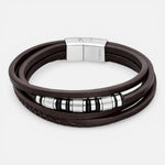 Pulsera Acero Quirúrgico Trenzada Cilindros Facetados