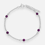 Pulsera Cristales Hecho con Swarovski® Fucsia