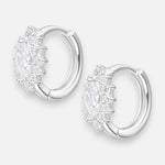 Argolla Huggie Mini Lady Circón 13 mm