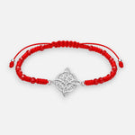 Pulsera Hilo Rojo Ajustable Nudo de Brujas Cristales