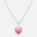 Collar Corazón Hecho con Cristal Swarovski® Rosado