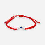 Pulsera Hilo Rojo Ajustable Media Luna Circones Zafiro