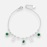 Pulsera Flores Circones Esmeralda