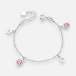Pulsera Estrellas Circones Rosa Francia 17 cm
