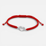 Pulsera Hilo Rojo Ajustable Corazón