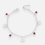 Pulsera Estrellas Cristales Hecho con Swarovski® Morado