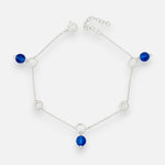 Pulsera Circulos Satinados Cristales Hecho con Swarovski® Azul