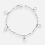 Pulsera Ovalos Corazones