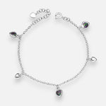 Pulsera Corazones Circón Topacio Místico