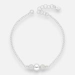 Pulsera Esferas Cruz Satinada