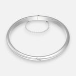 Esclava Lisa Ovalada con Cadena de Seguridad