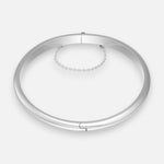 Esclava Lisa Ovalada con Cadena de Seguridad
