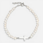 Pulsera Perlas Cruz