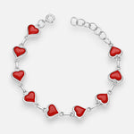 Pulsera Reversible Corazones Nácar Jaspe