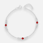 Pulsera Esferas Cristal Hecho con Swarovski® Rojo