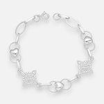 Pulsera Nudo de Brujas Corazones Circulos