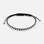 Pulsera Hilo Negro Ajustable Esferas