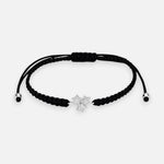 Pulsera Hilo Negro Ajustable Estrellas Circones