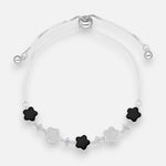 Pulsera Ajustable Flores Ónix Circones